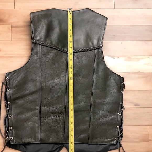 VTG Men’s Buffalo Nickel Snap Motorcycle Vest MADE IN USA Size 40 - Picture 12 of 12